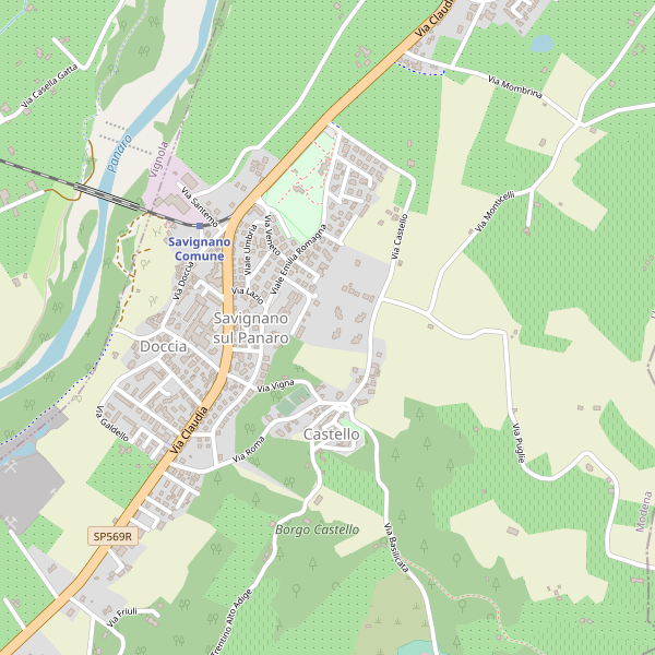 Thumbnail mappa stradale di Savignano sul Panaro