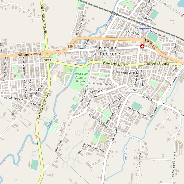 Thumbnail mappa stradale di Savignano sul Rubicone