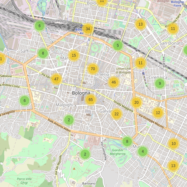 Thumbnail mappa bar di Bologna