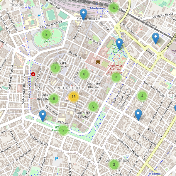 Thumbnail mappa bar di Modena