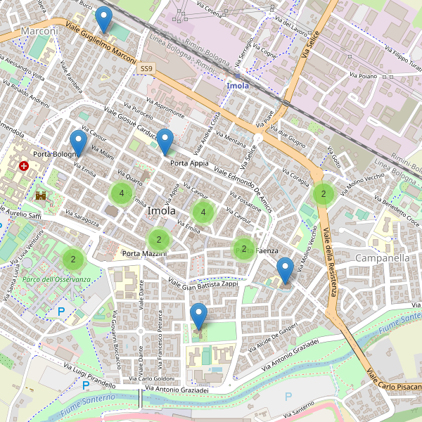 Thumbnail mappa chiese di Imola