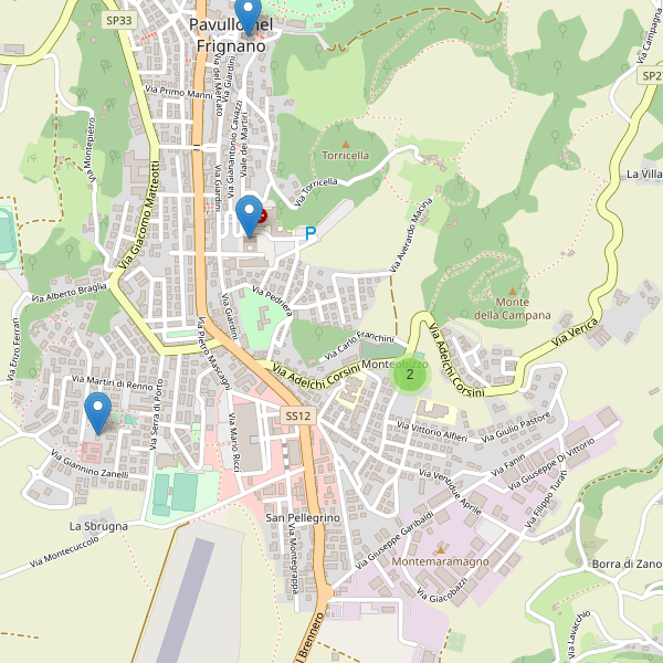 Thumbnail mappa chiese di Pavullo nel Frignano