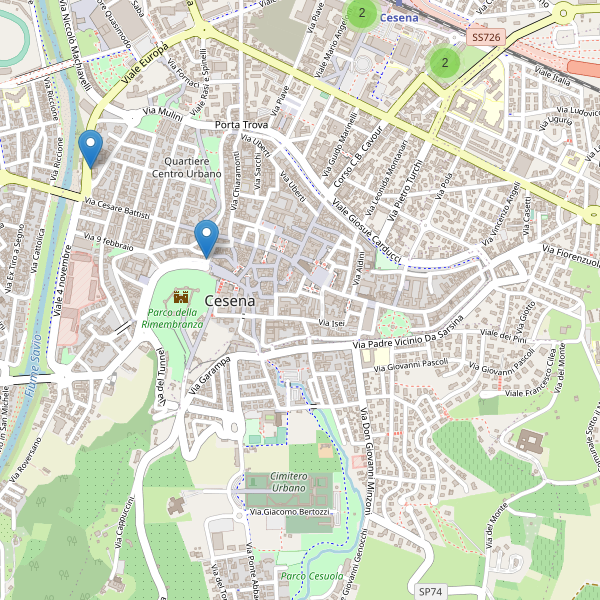 Thumbnail mappa hotel di Cesena