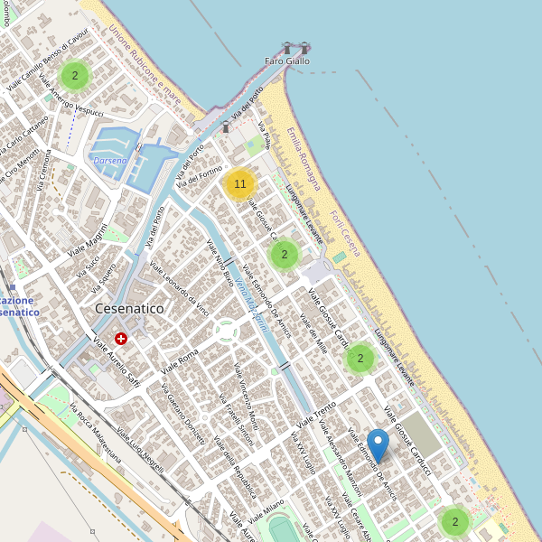 Thumbnail mappa hotel di Cesenatico