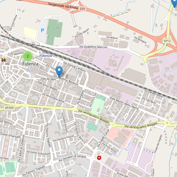 Thumbnail mappa hotel di Fidenza
