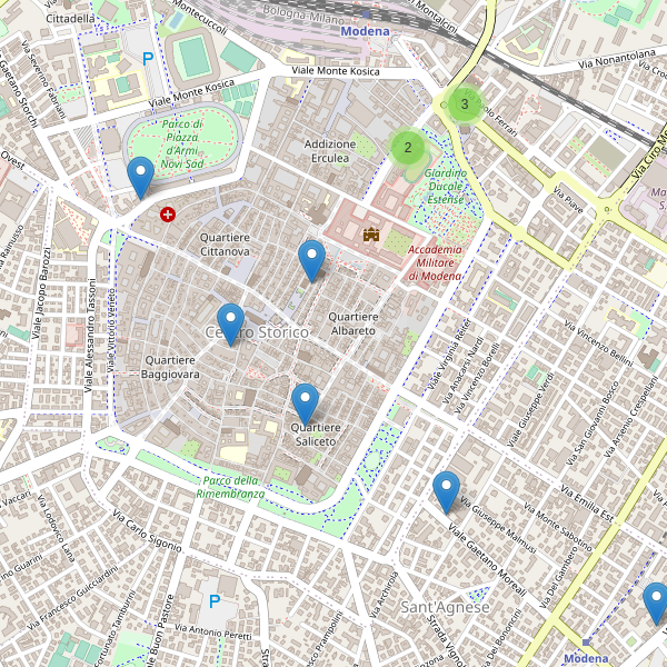 Thumbnail mappa hotel di Modena