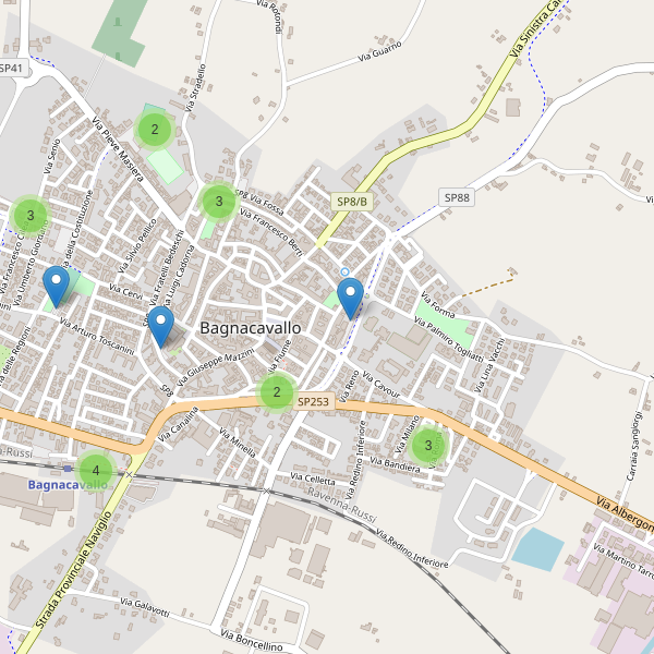 Thumbnail mappa parcheggi di Bagnacavallo