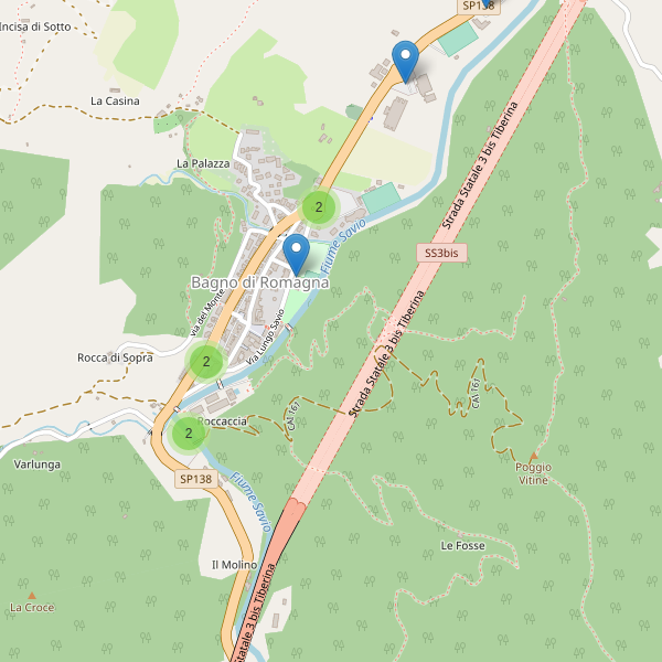 Thumbnail mappa parcheggi di Bagno di Romagna