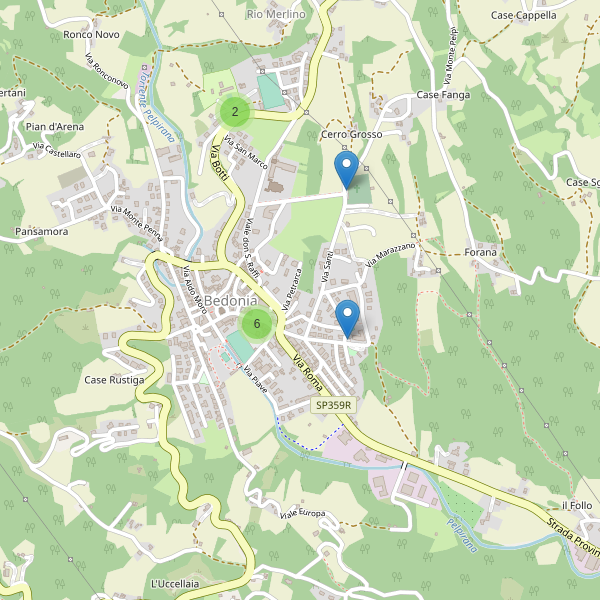 Thumbnail mappa parcheggi di Bedonia