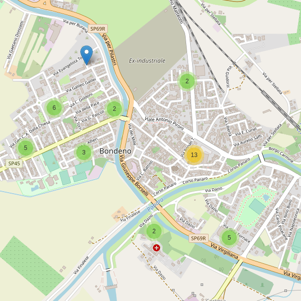 Thumbnail mappa parcheggi di Bondeno