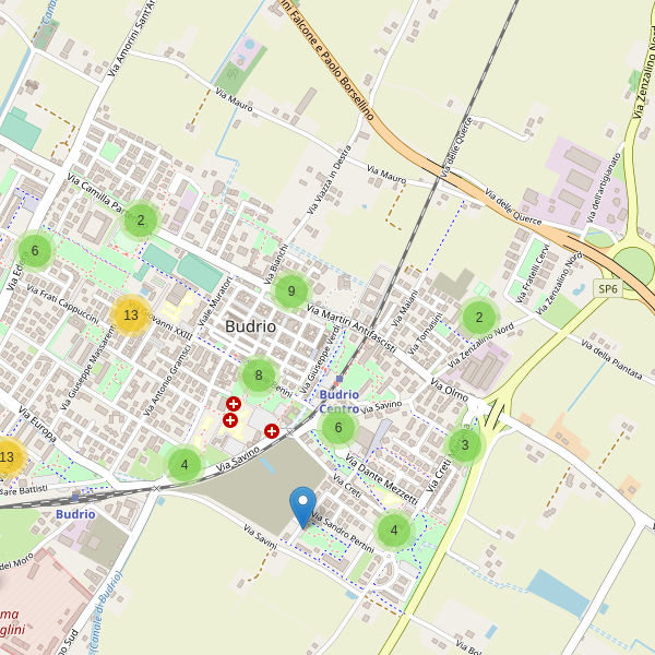 Thumbnail mappa parcheggi di Budrio