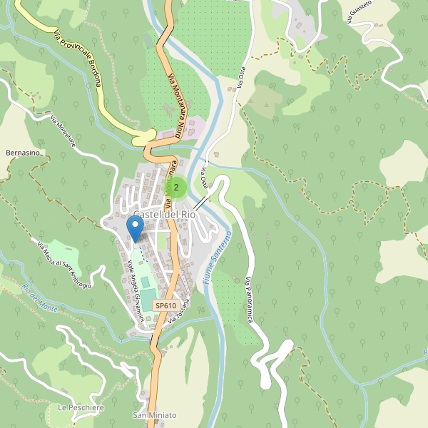 Thumbnail mappa parcheggi di Castel del Rio