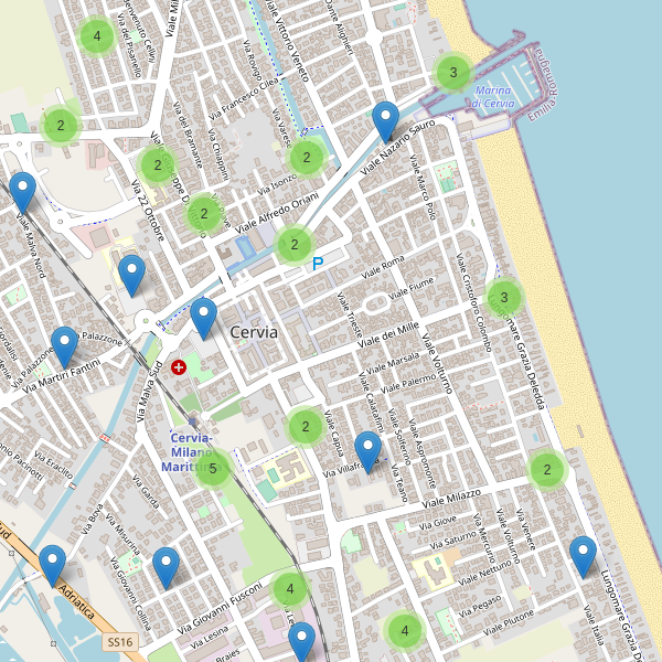 Thumbnail mappa parcheggi di Cervia