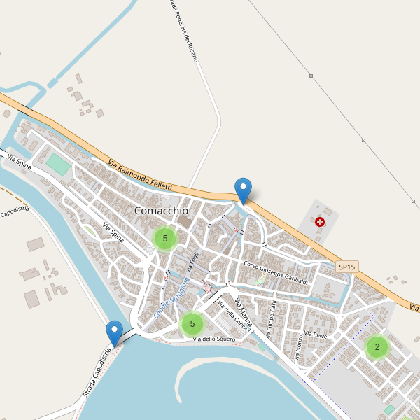 Thumbnail mappa parcheggi di Comacchio