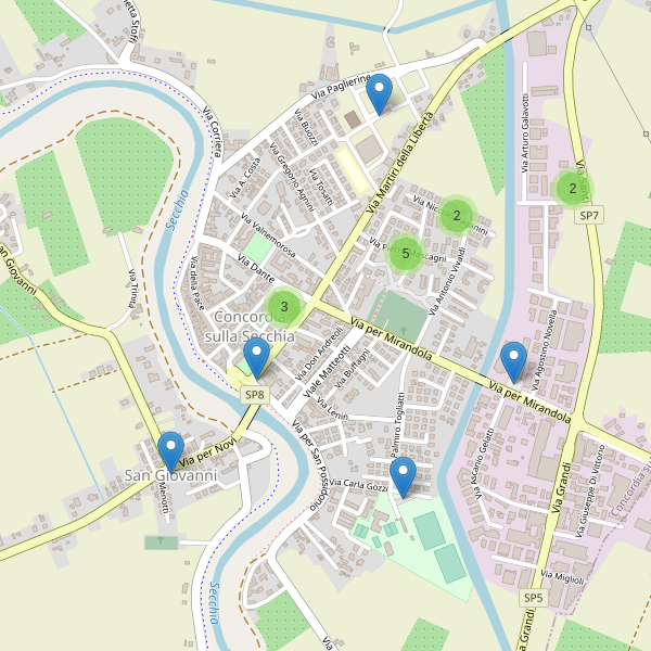 Thumbnail mappa parcheggi di Concordia sulla Secchia