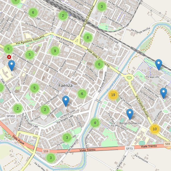 Thumbnail mappa parcheggi di Faenza
