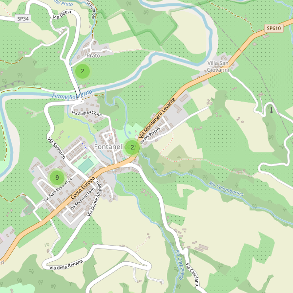 Thumbnail mappa parcheggi di Fontanelice