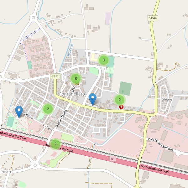 Thumbnail mappa parcheggi di Fontanellato