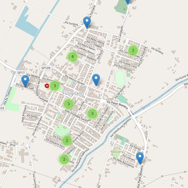 Thumbnail mappa parcheggi di Fusignano