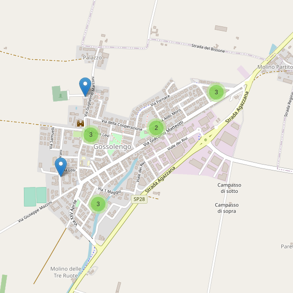 Thumbnail mappa parcheggi di Gossolengo
