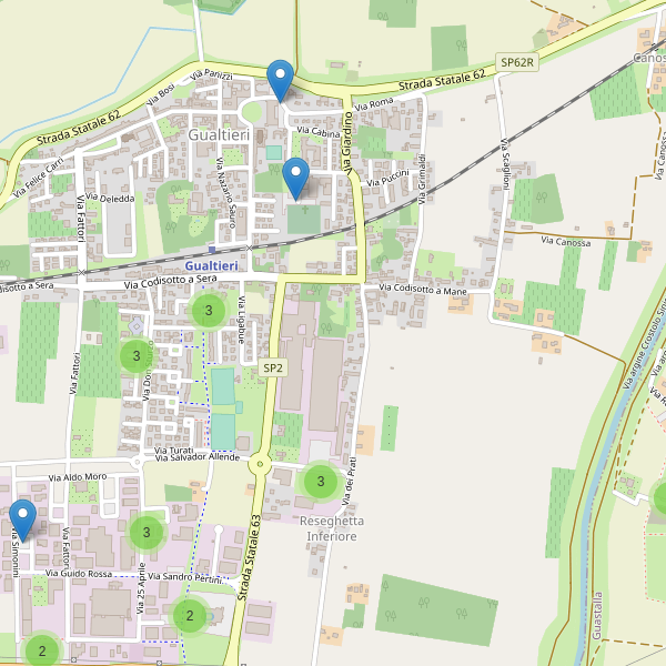 Thumbnail mappa parcheggi di Gualtieri