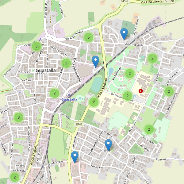 Thumbnail mappa parcheggi di Guastalla