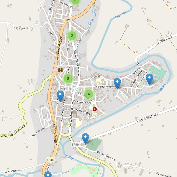 Thumbnail mappa parcheggi di Meldola