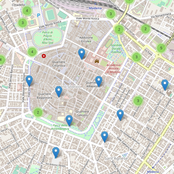 Thumbnail mappa parcheggi di Modena