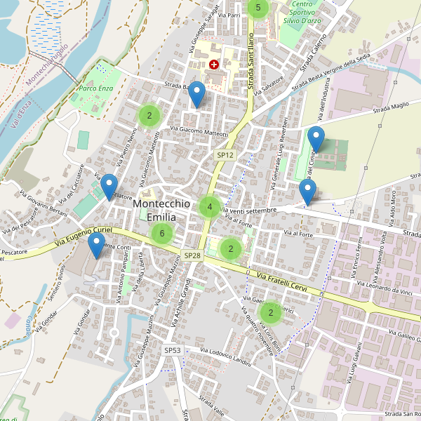 Thumbnail mappa parcheggi di Montecchio Emilia