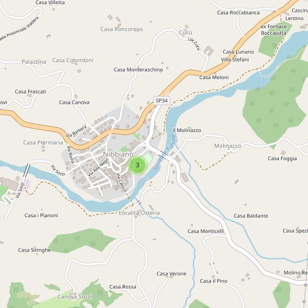 Thumbnail mappa parcheggi di Nibbiano