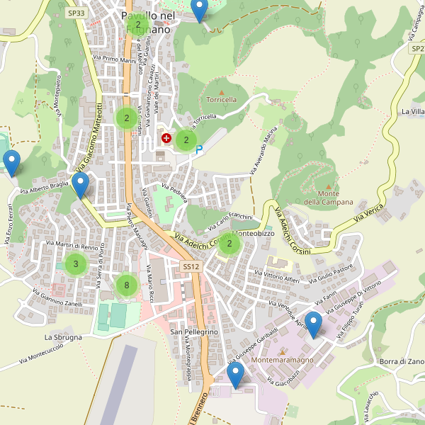 Thumbnail mappa parcheggi di Pavullo nel Frignano