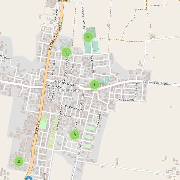 Thumbnail mappa parcheggi di Podenzano