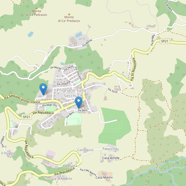 Thumbnail mappa parcheggi di Prignano sulla Secchia