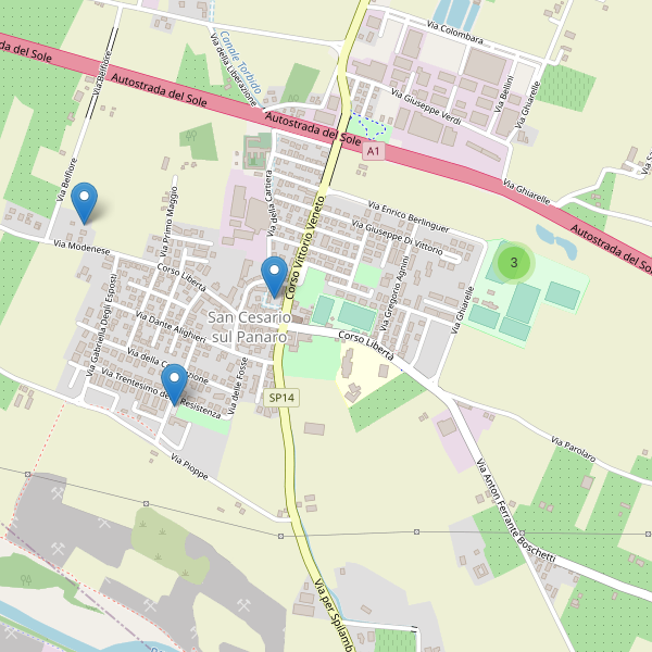 Thumbnail mappa parcheggi di San Cesario sul Panaro