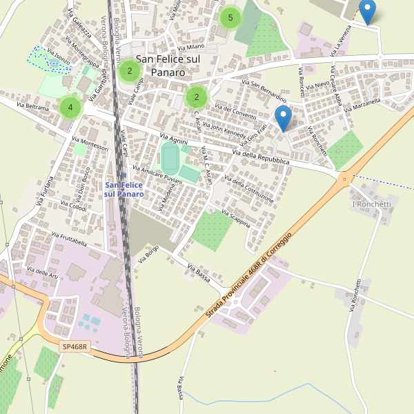 Thumbnail mappa parcheggi di San Felice sul Panaro