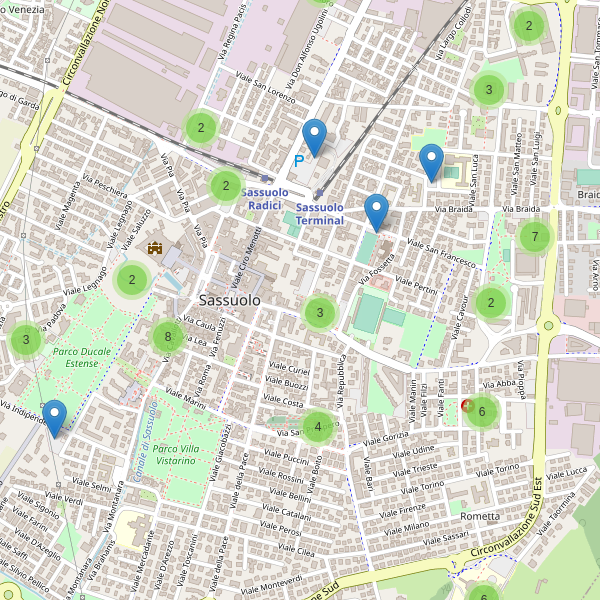 Thumbnail mappa parcheggi di Sassuolo