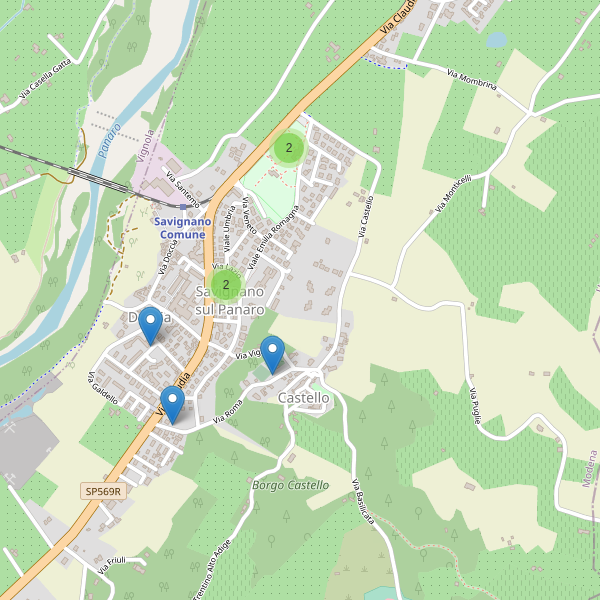 Thumbnail mappa parcheggi di Savignano sul Panaro