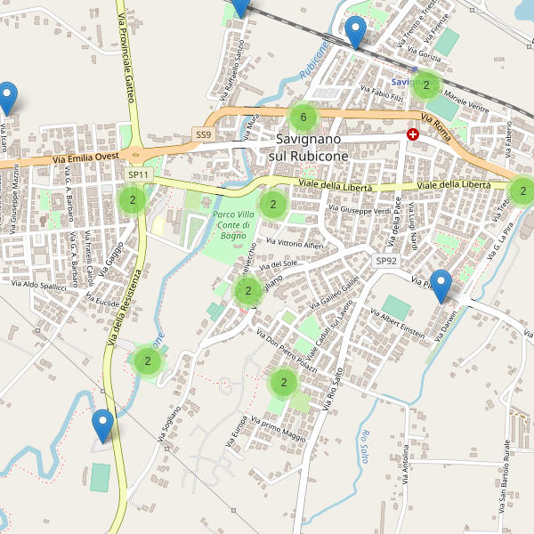 Thumbnail mappa parcheggi di Savignano sul Rubicone