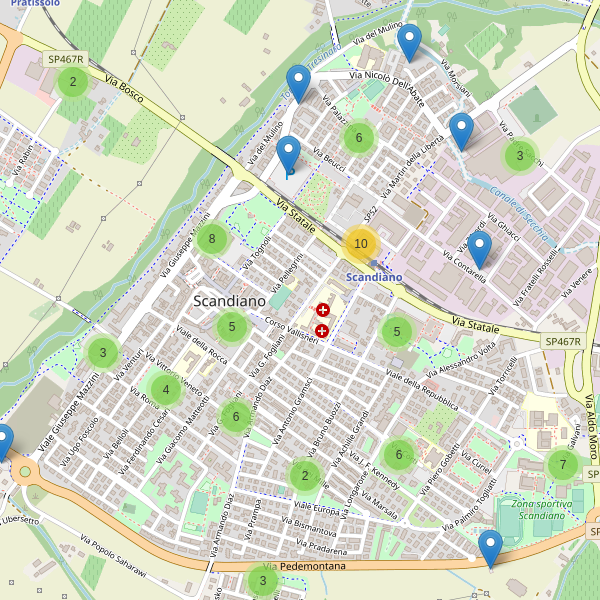 Thumbnail mappa parcheggi di Scandiano