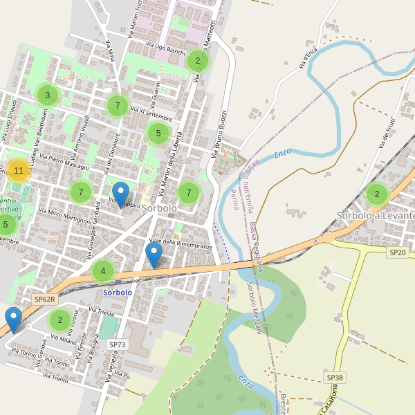 Thumbnail mappa parcheggi di Sorbolo