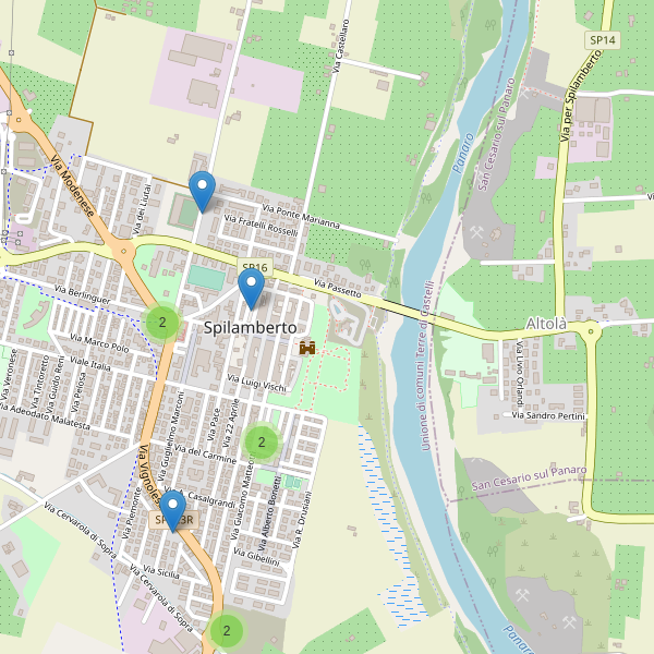 Thumbnail mappa parcheggi di Spilamberto