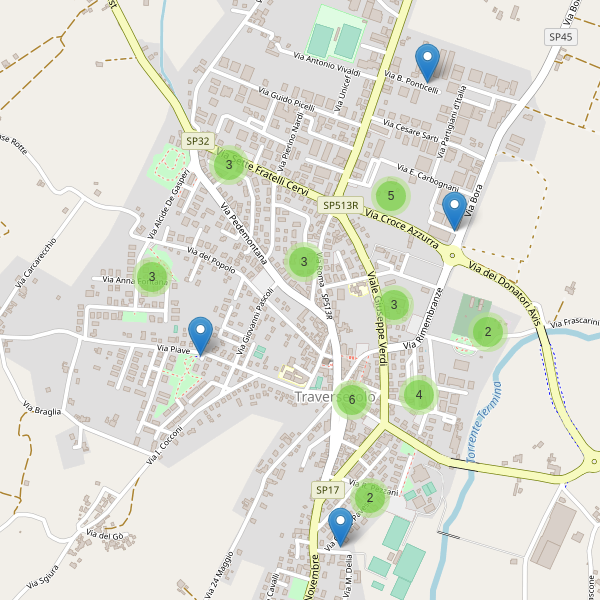 Thumbnail mappa parcheggi di Traversetolo