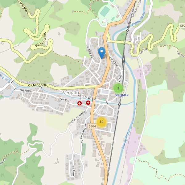 Thumbnail mappa parcheggi di Vergato