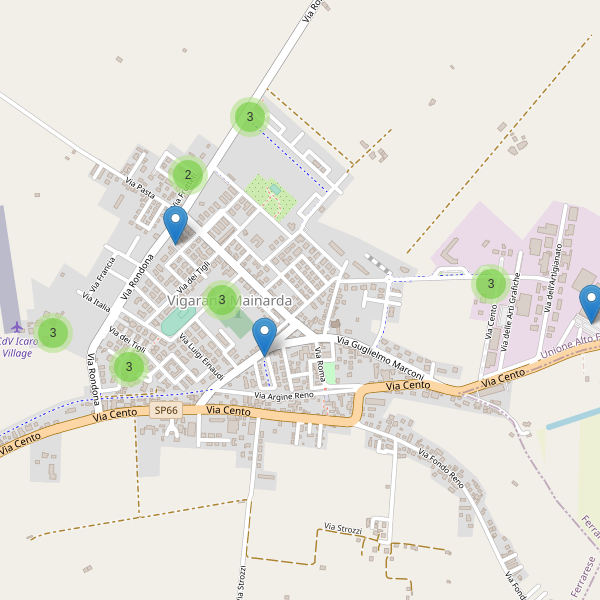 Thumbnail mappa parcheggi di Vigarano Mainarda