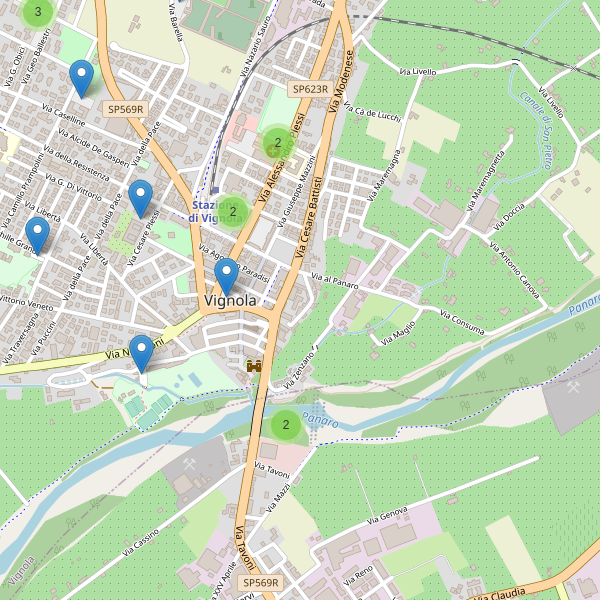 Thumbnail mappa parcheggi di Vignola