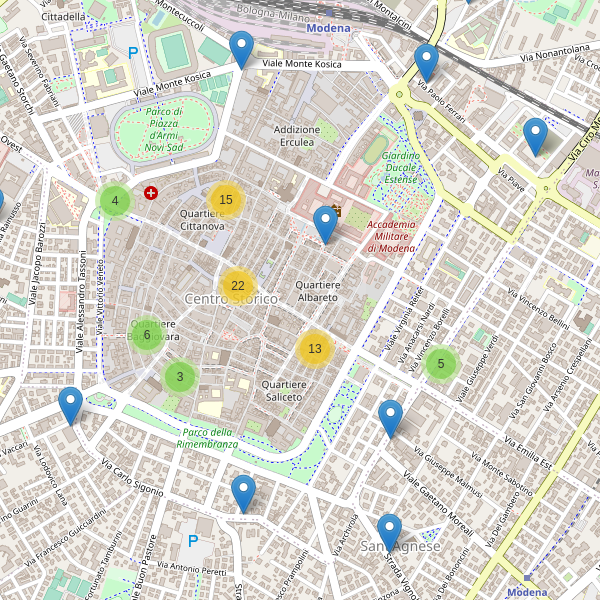 Thumbnail mappa ristoranti di Modena