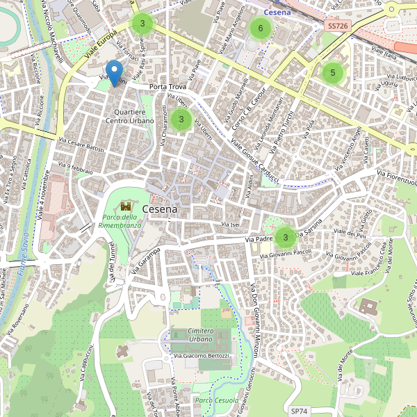Thumbnail mappa scuole di Cesena