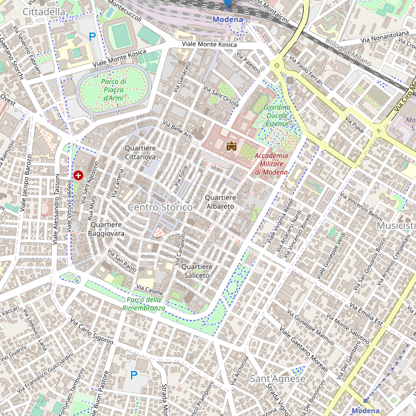 Thumbnail mappa stazioni di Modena