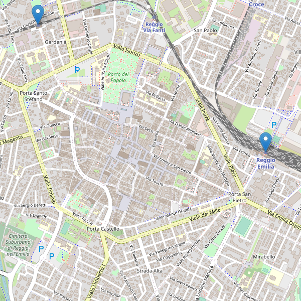 Thumbnail mappa stazioni di Reggio nell'Emilia