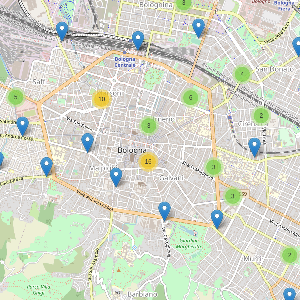 Thumbnail mappa supermercati di Bologna